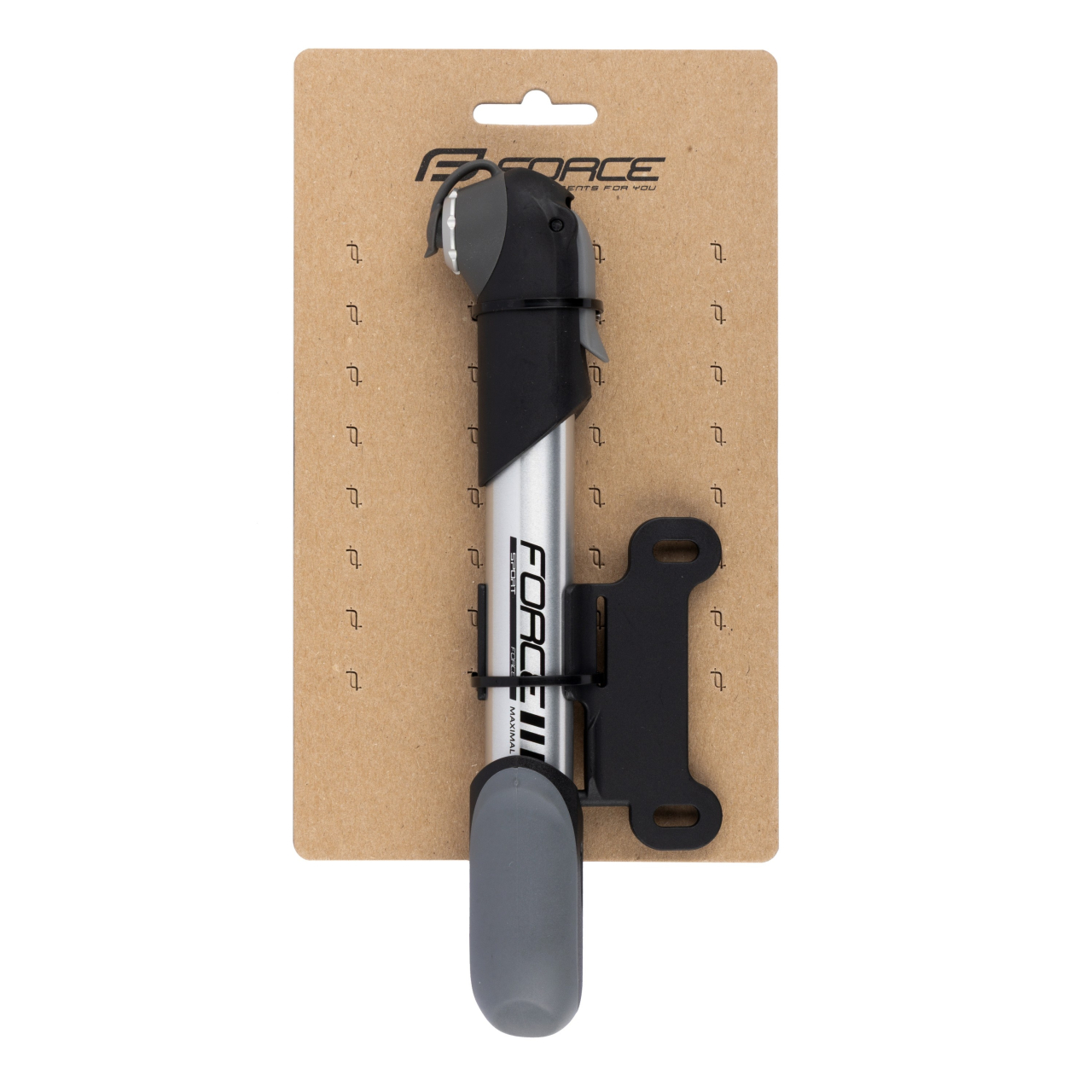 Mini pompa telescopica Force Sport Duo Teleskop AL, Gri [4]