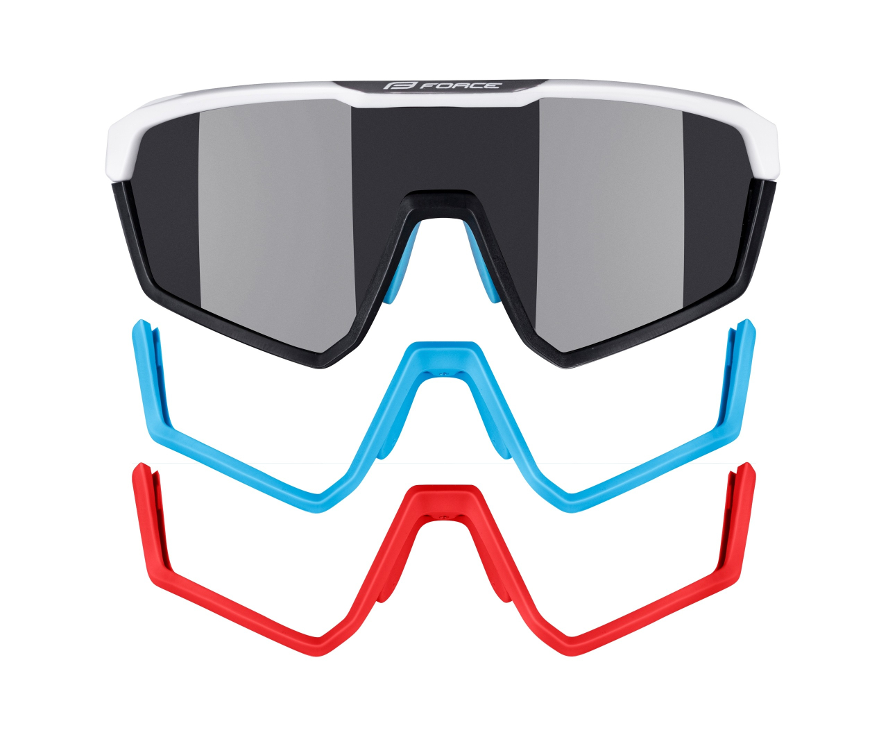 Ochelari Force Apex lentila negru contrast, alb/bleu [3]