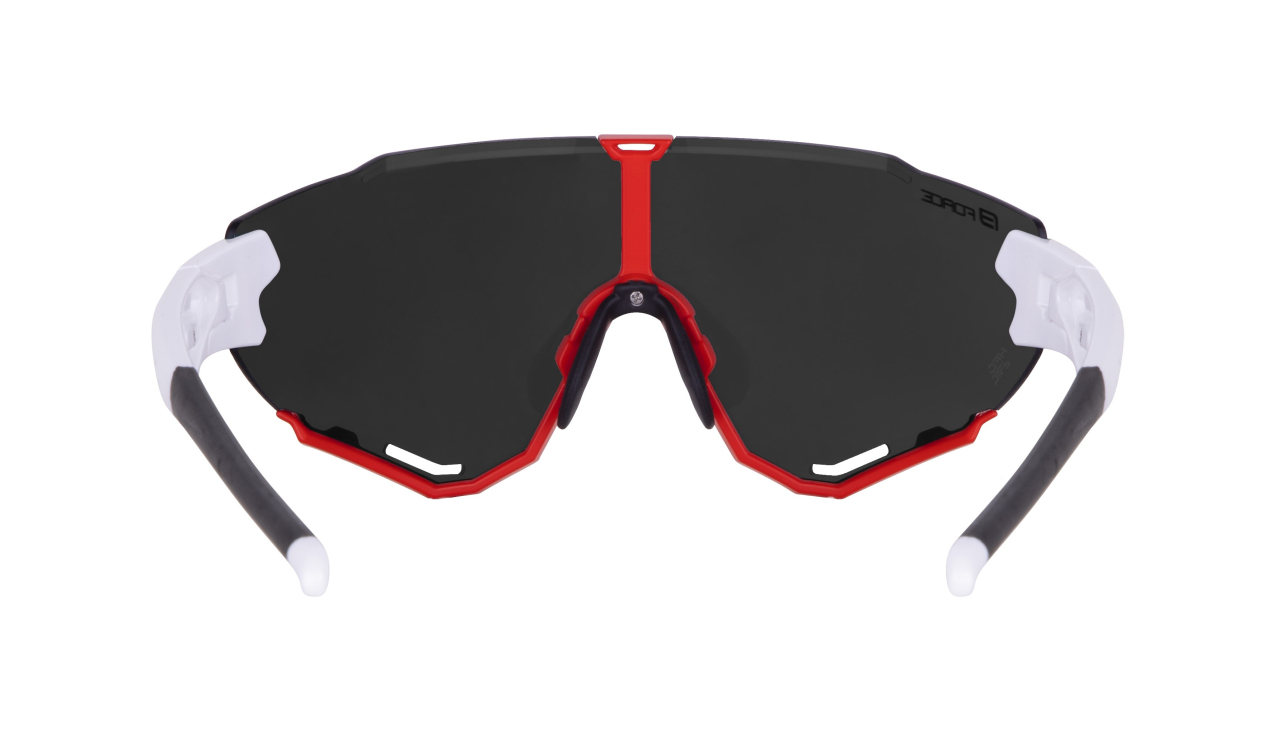 Ochelari Force Creed alb/rosu, lentila neagra oglinda [4]