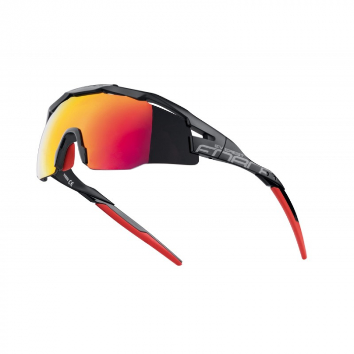Ochelari Force Everest negru mat, lentila rosie oglinda [1]