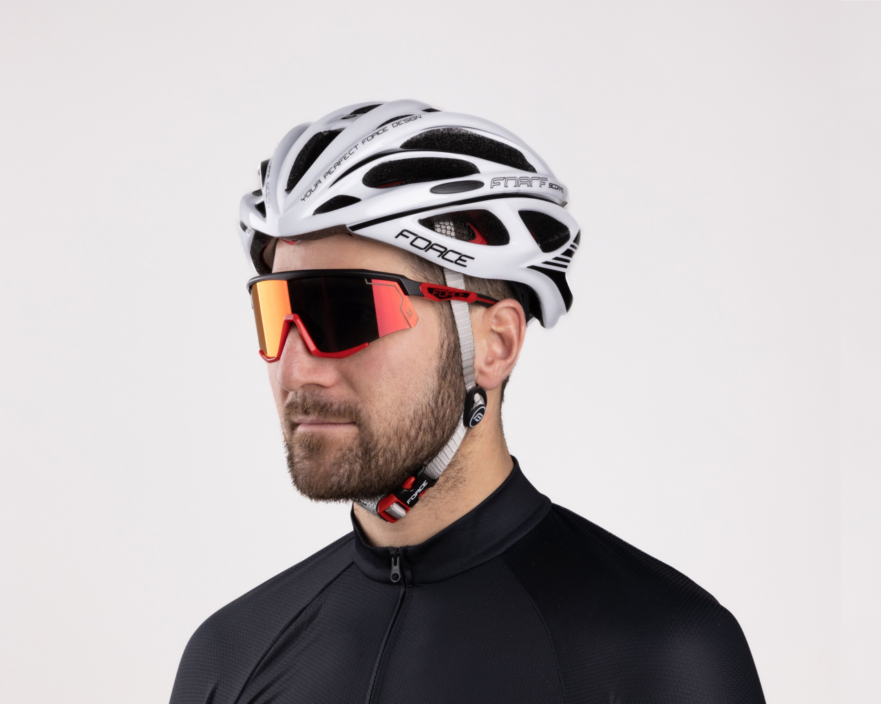 Ochelari Force Sonic negru/rosu, lentila rosie oglinda [5]