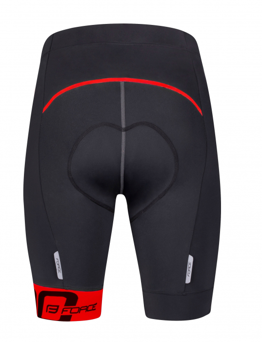 Pantaloni scurti cu bretele Force B30, bazon din gel, Negru/Rosu, XS [2]