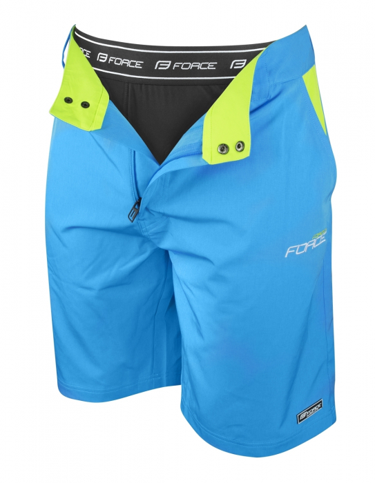 Pantaloni scurti Force Blade MTB, lenjerie cu bazon, Albastru, M [2]