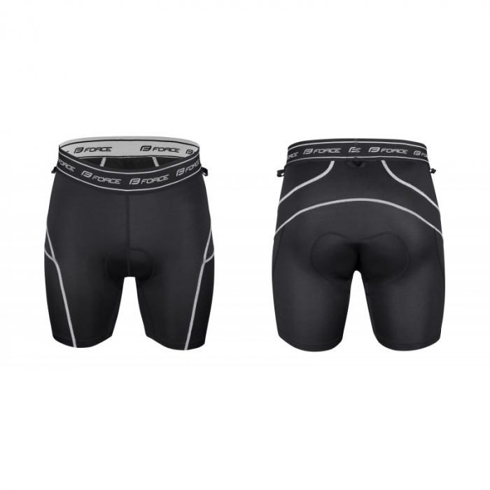 Pantaloni Force Blade MTB cu sub-pantaloni cu bazon Negru/Fluo S [3]