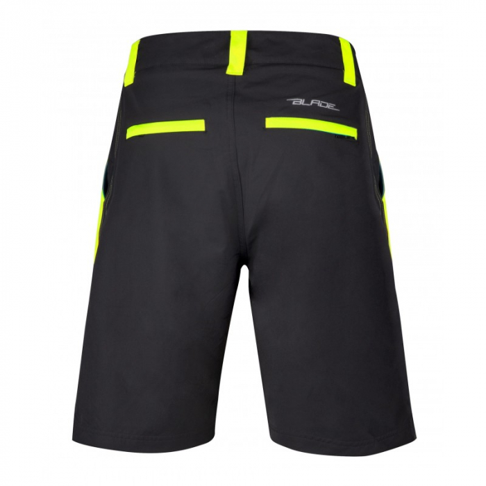 Pantaloni scurti Force Blade MTB, lenjerie cu bazon, Galben Fluo XS [2]