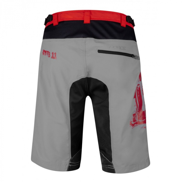 Pantaloni scurti Force MTB-11 cu sub-pantaloni cu bazon Gri L [3]