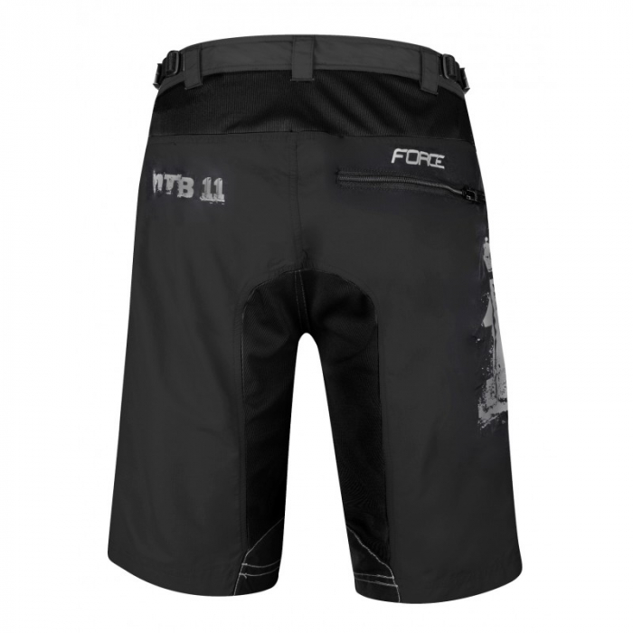 Pantaloni scurti Force MTB-11 cu sub-pantaloni cu bazon Negri M [3]
