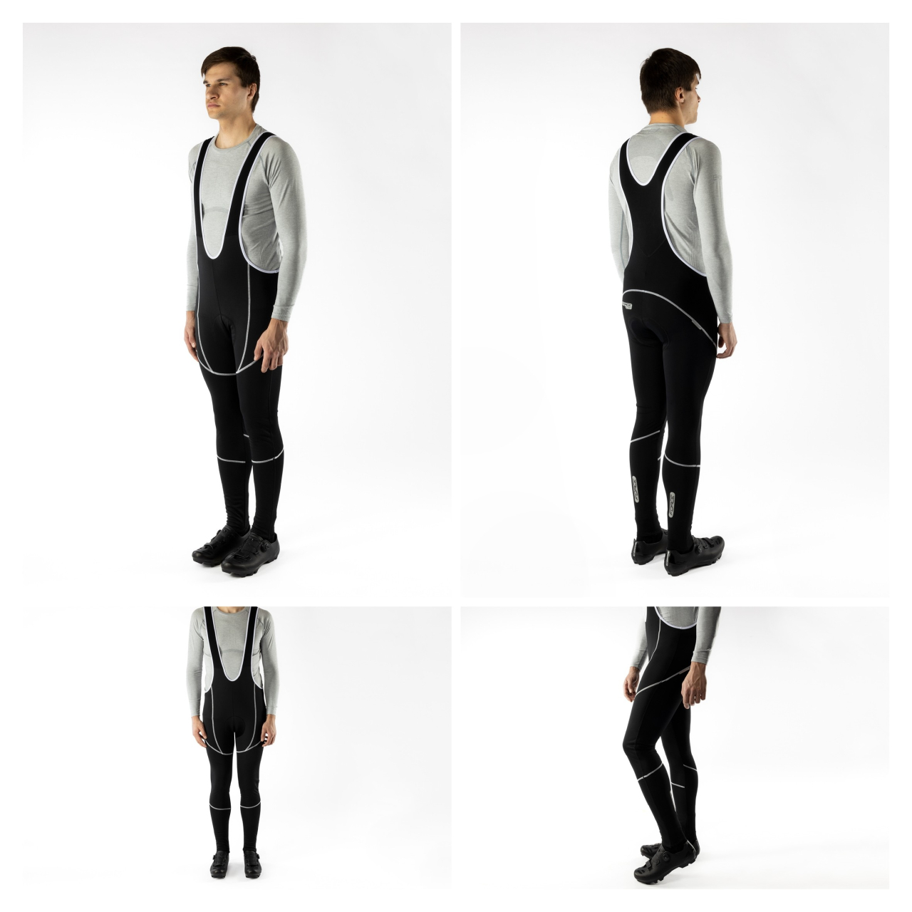 Pantaloni Force Z70 cu bretele si bazon negri XL [4]