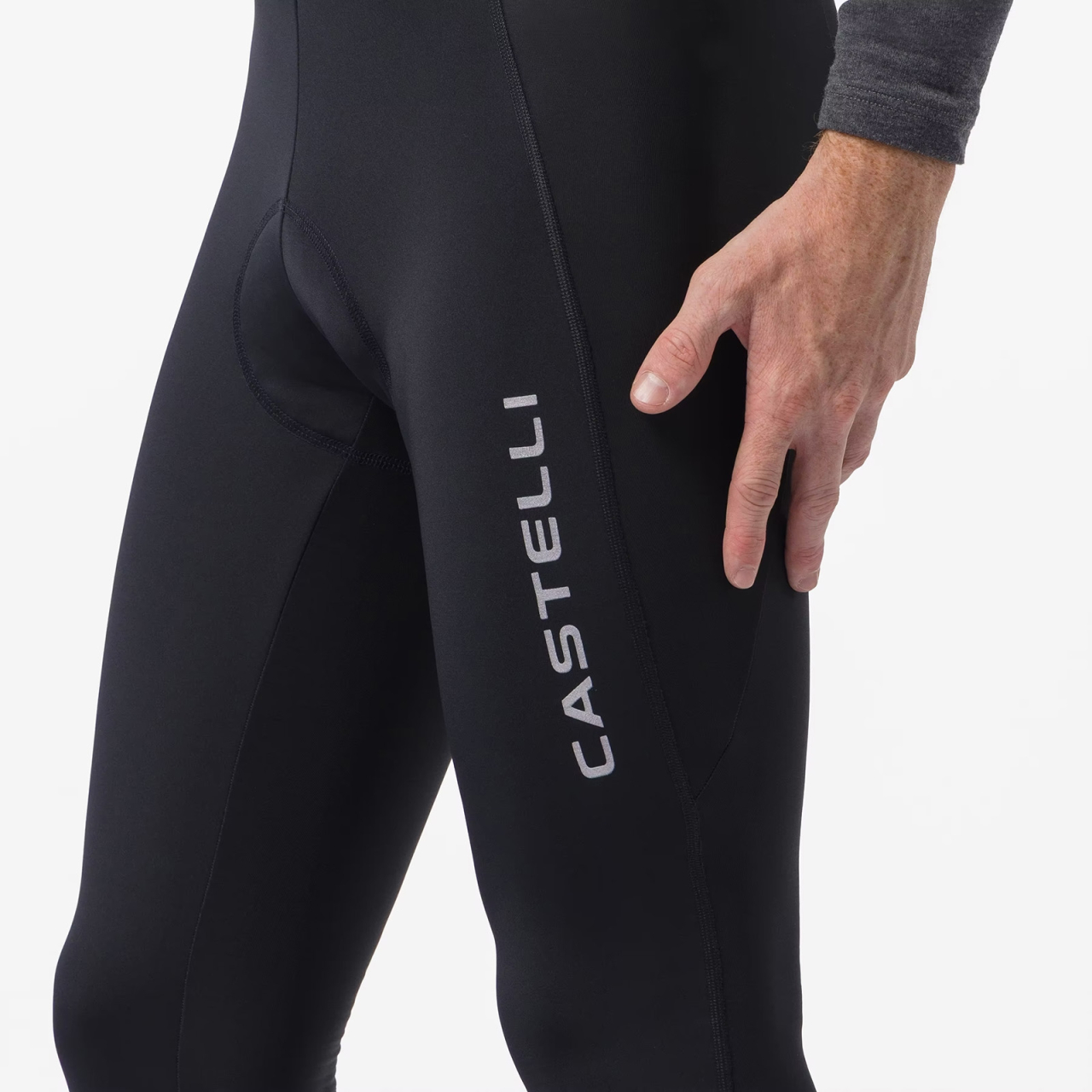 Pantaloni lungi cu bretele Castelli Entrata 2 Wind, Negru, L [5]