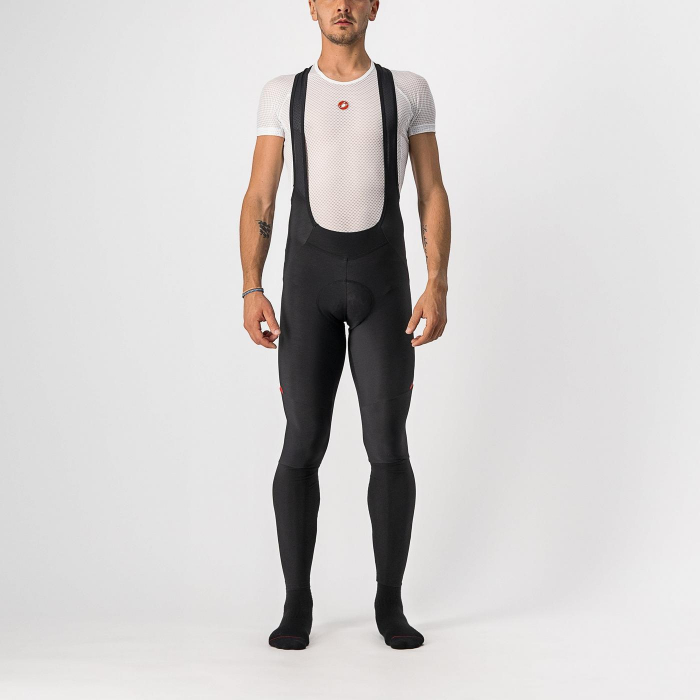 Pantaloni lungi cu bretele Castelli Velocissimo 5, negru/rosu reflex, XXXL [1]