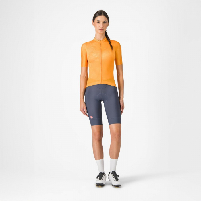 Pantaloni scurti Castelli Prima 2, pentru femei, albastru amurg/rosu hibiscus, M [5]