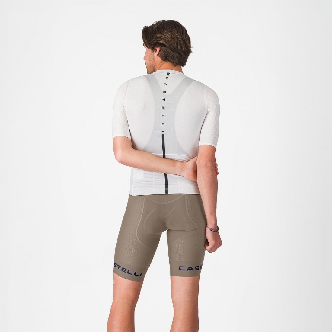 Pantaloni scurti cu bretele Castelli Competizione 2, pentru barbati, bej L [2]