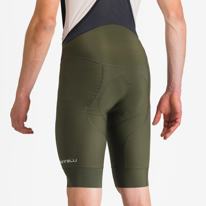 Pantaloni scurti cu bretele Castelli Competizione 2, pentru barbati, verde inchis, L [8]
