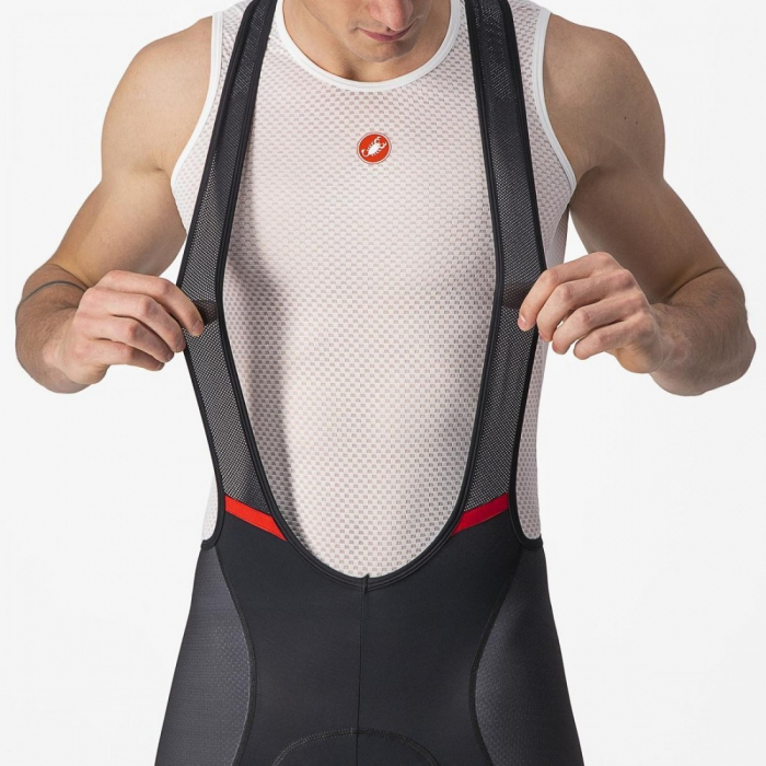 Pantaloni scurti cu bretele Castelli Competizione Kit, Negru/Rosu, M [5]