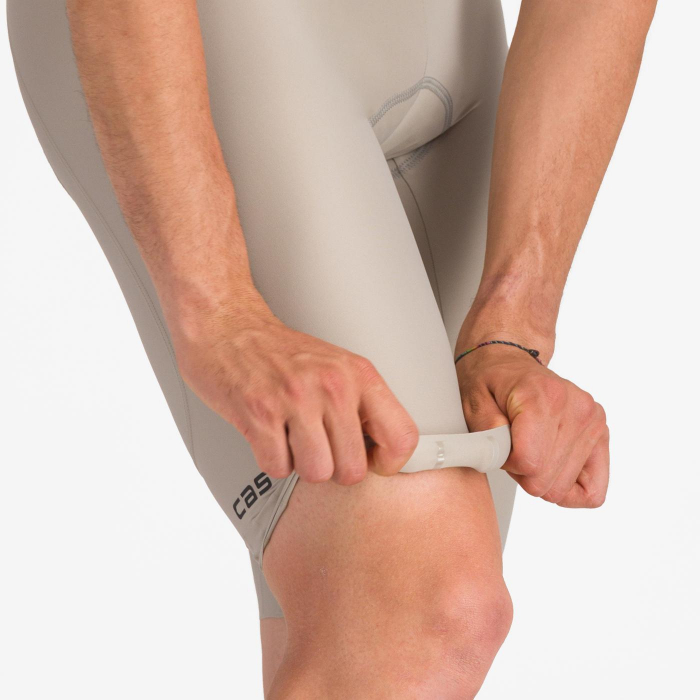 Pantaloni scurti cu bretele Castelli Espresso, pentru barbati, gri argila, L [7]