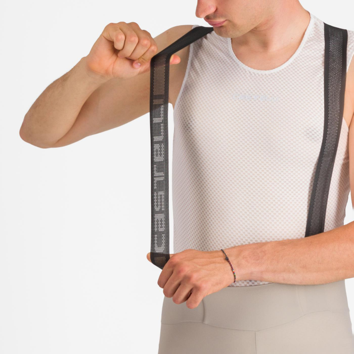 Pantaloni scurti cu bretele Castelli Espresso, pentru barbati, gri argila, L [8]