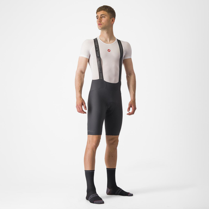Pantaloni scurti cu bretele Castelli Espresso, pentru barbati, gri inchis, L [1]