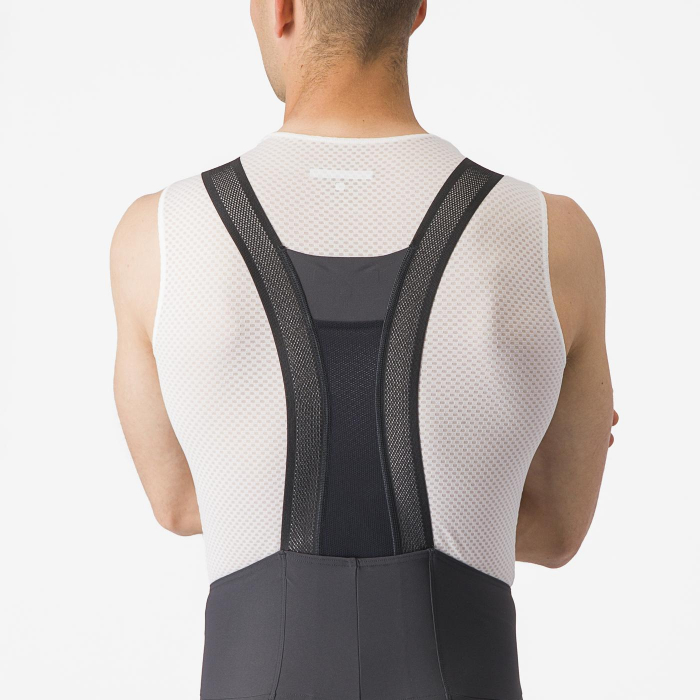 Pantaloni scurti cu bretele Castelli Espresso, pentru barbati, gri inchis, L [7]