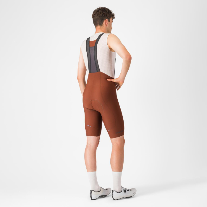 Pantaloni scurti cu bretele Castelli Espresso, pentru barbati, maro mocha inchis, XS [5]