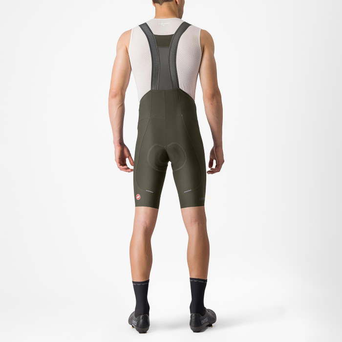 Pantaloni scurti cu bretele Castelli Espresso, pentru barbati, verde inchis, M [2]