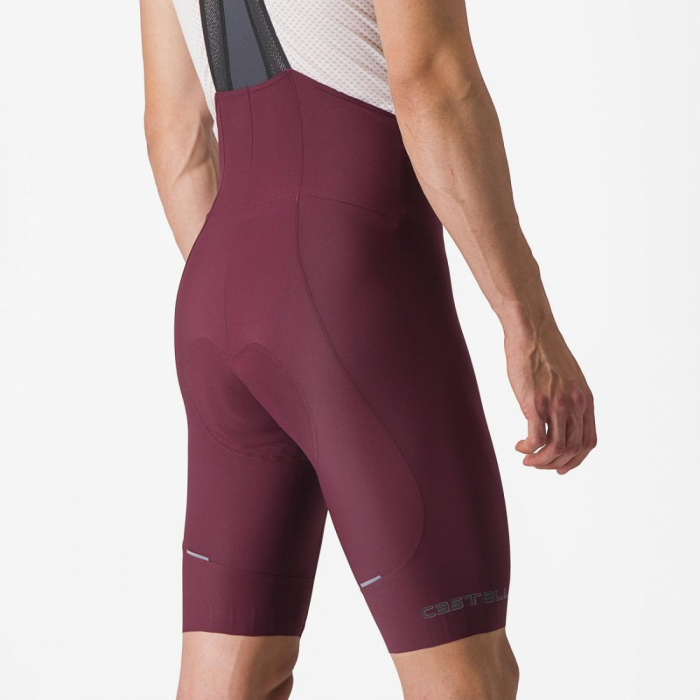 Pantaloni scurti cu bretele Castelli Espresso, Visiniu, M [4]