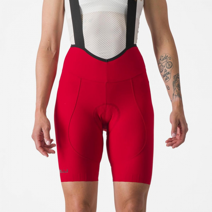 Pantaloni scurti cu bretele Castelli Espresso W DT, de dama, Rosu, S [8]