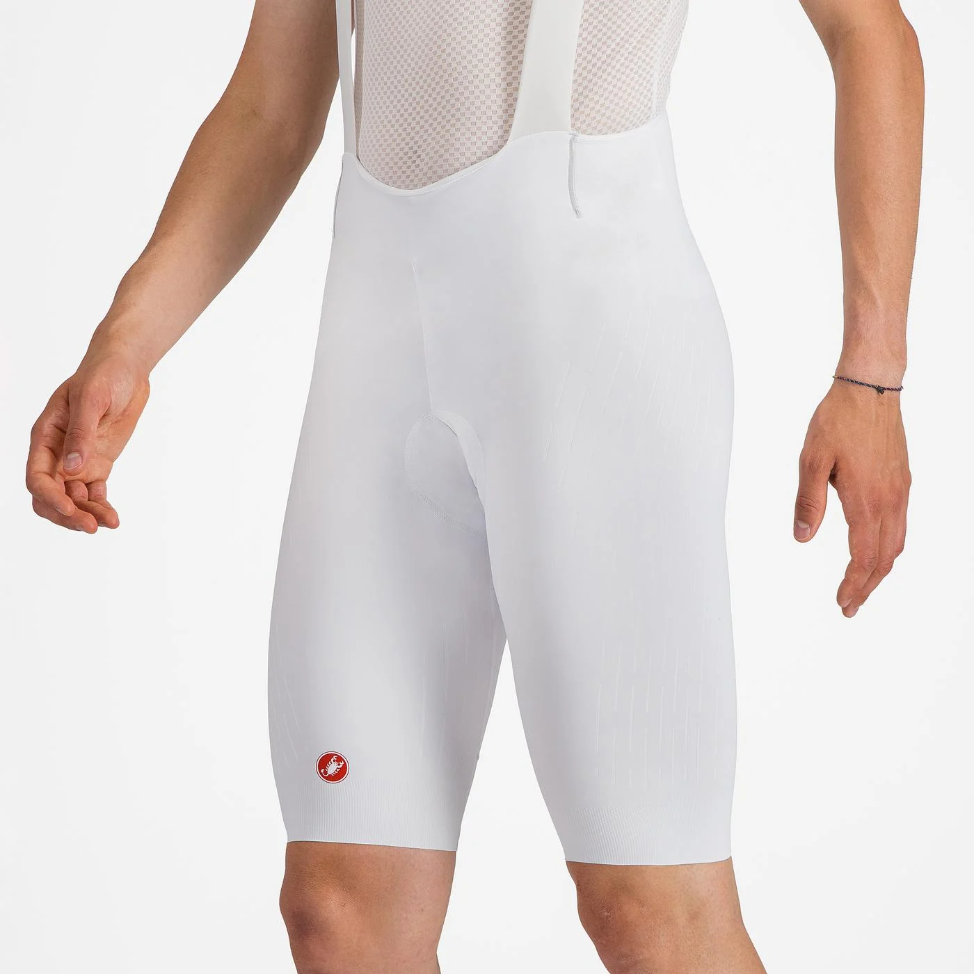 Pantaloni scurti cu bretele Castelli Free Aero Race S, pentru barbati, alb, L [3]