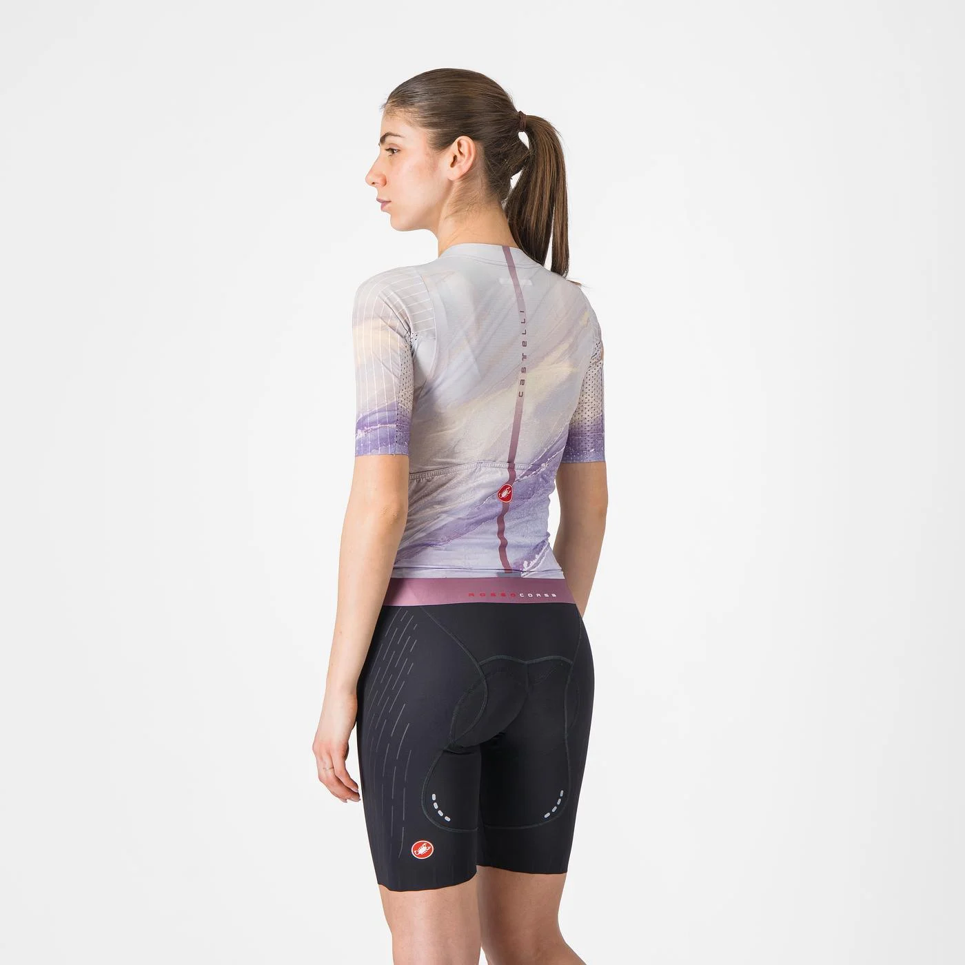 Pantaloni scurti cu bretele Castelli Free Aero Race S W, pentru femei, mov nocturn inchis, XS [10]
