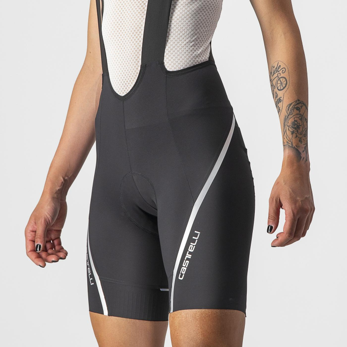 Pantaloni scurti cu bretele Castelli Velocissima 3, pentru femei, negru/argintiu, XS [5]