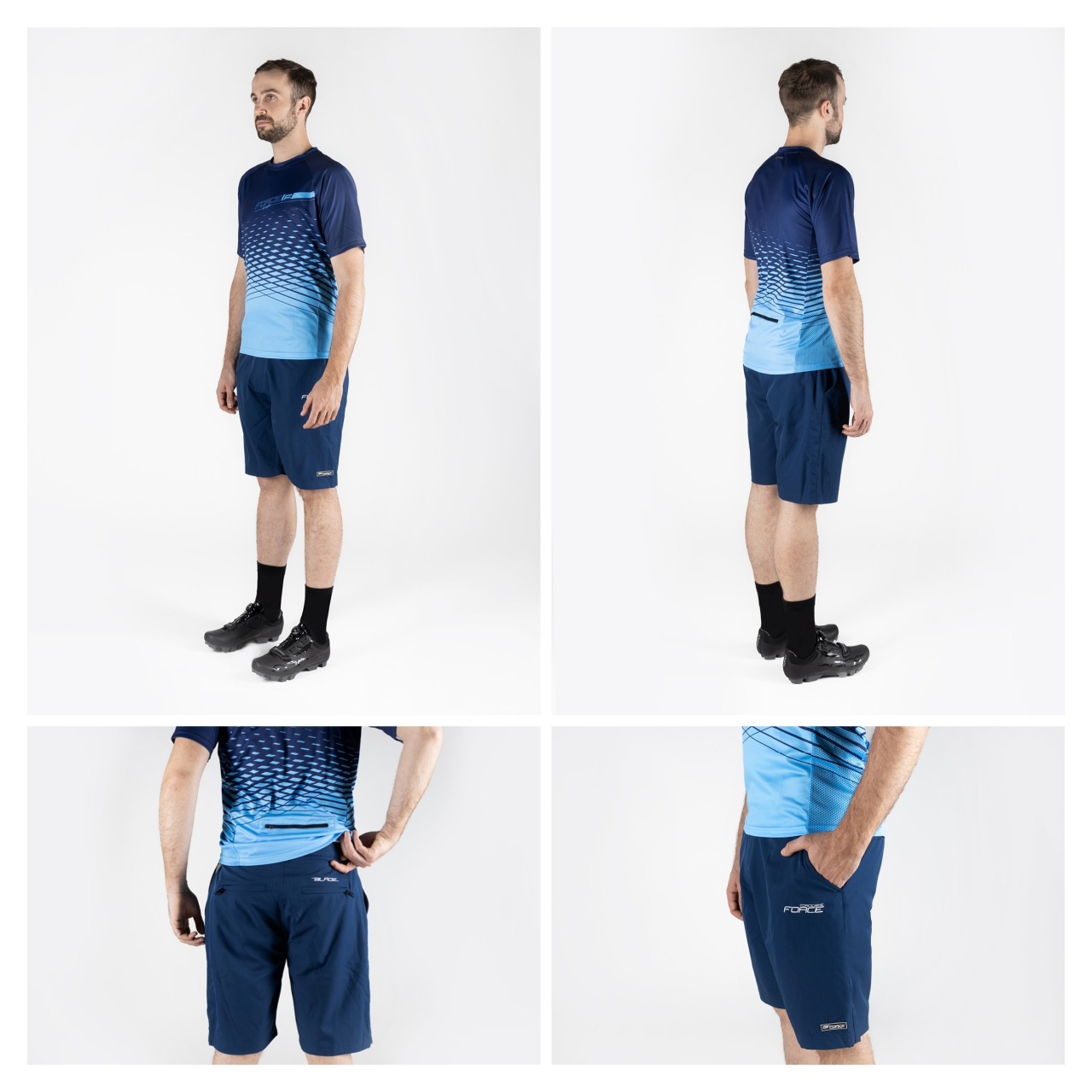 Pantaloni scurti Force Blade MTB, fara bazon, Bleumarin, XL [3]