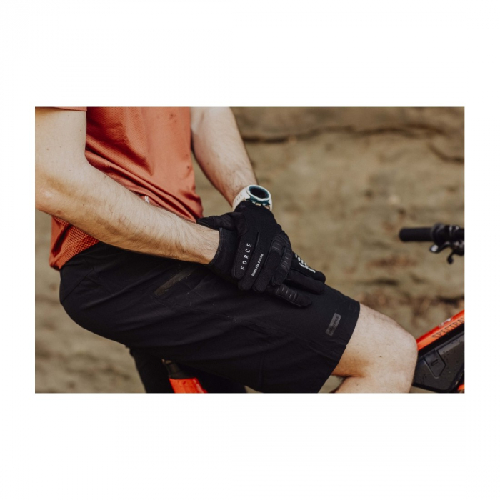 Pantaloni Scurti Force Mount MTB Negri XXL [4]