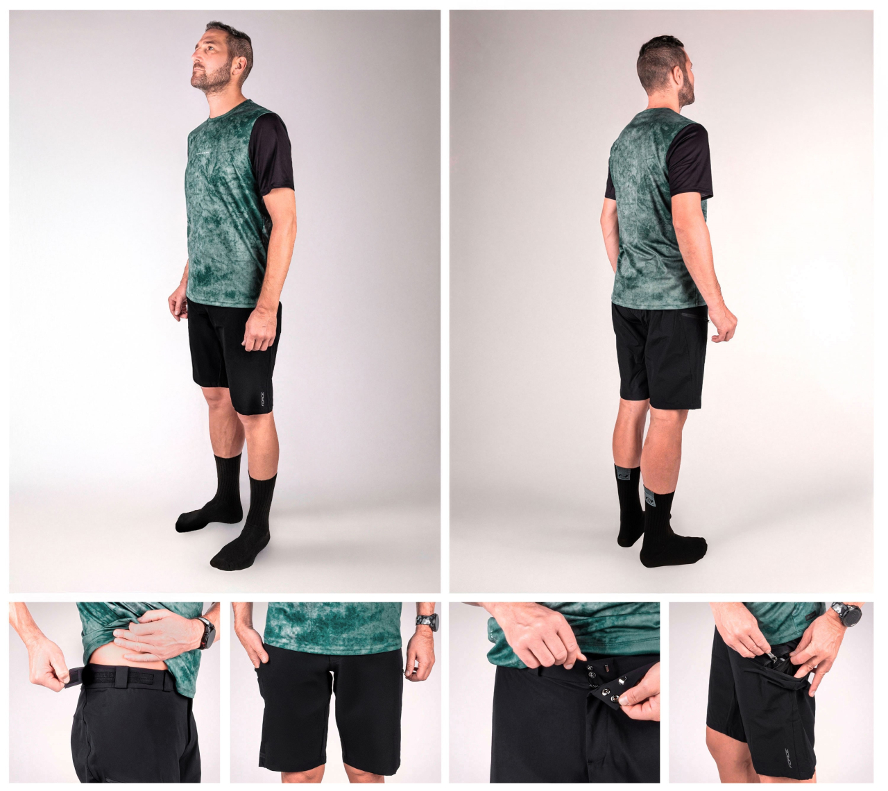 Pantaloni Scurti Force Rebel MTB Negri L [3]