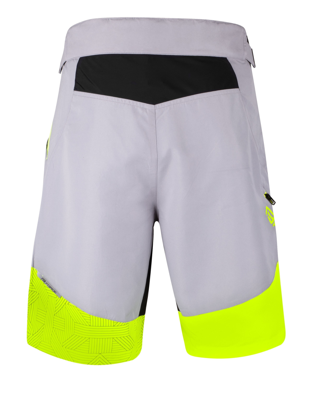 Pantaloni scurti Force Storm pana la talie cu bazon, gri/fluo 3XL [2]