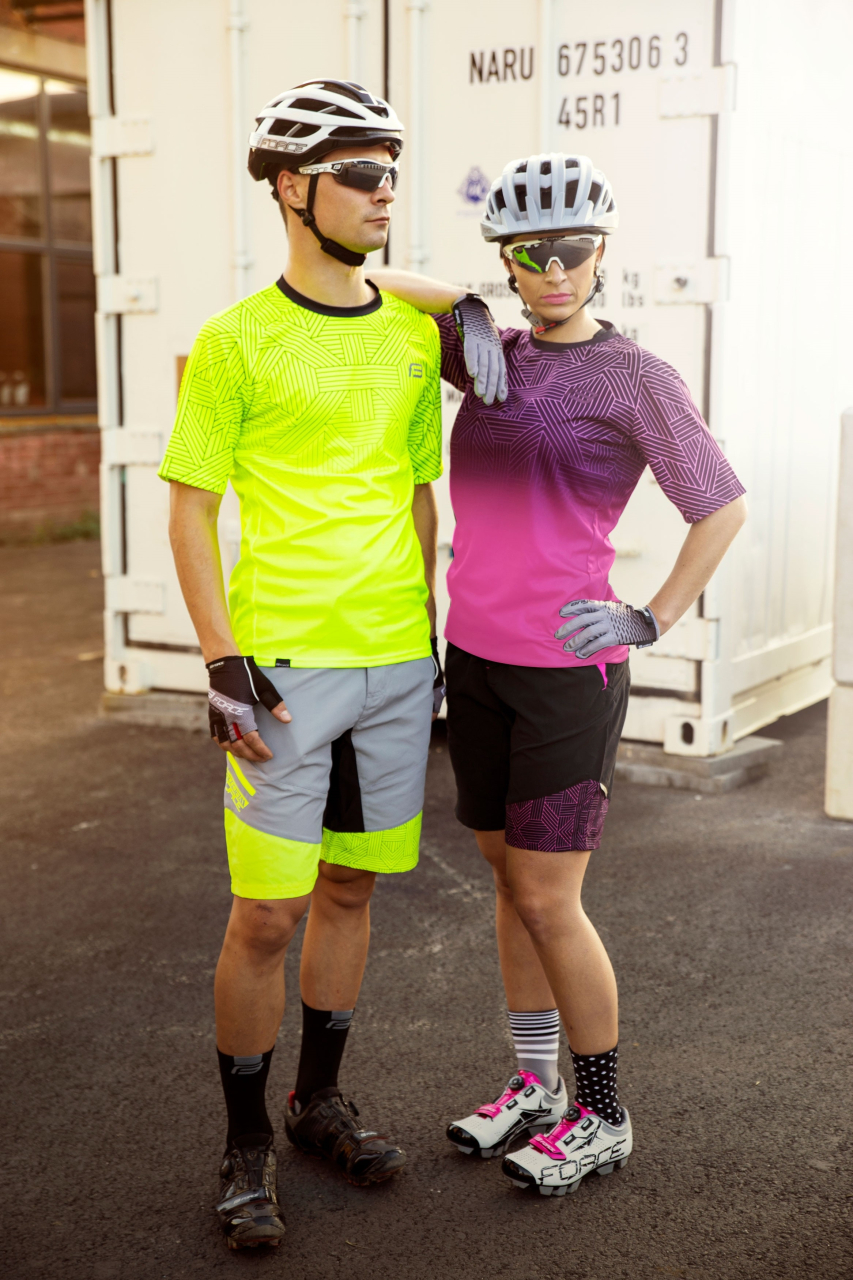 Pantaloni scurti Force Storm pana la talie cu bazon, gri/fluo XL [7]