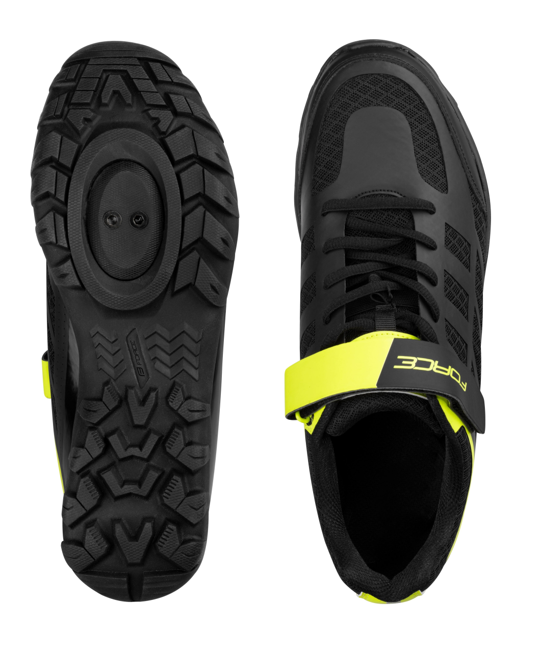 Pantofi ciclism Force Go 2 Negru/Fluo 44 [5]