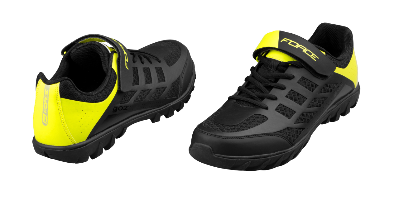 Pantofi ciclism Force Go 2 Negru/Fluo 45 [4]
