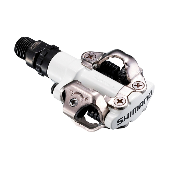 Pedale automate Shimano PD-M520W, SPD, placute SM-SH51, fara catadioptru, Alb [1]