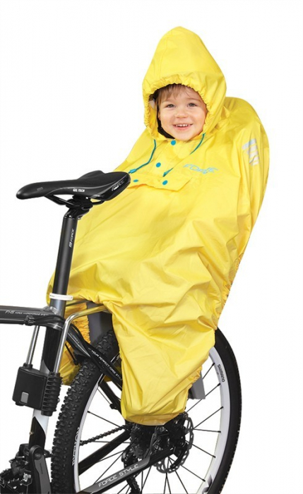Pelerina ploaie Force pentru copii in scaun bicicleta galbena [1]