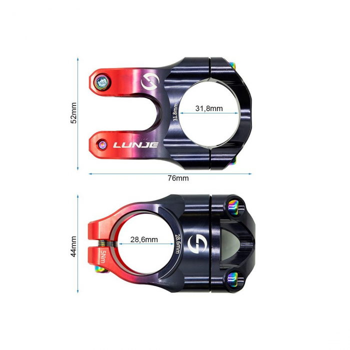 Pipa EWPM-002 31.8mm negru/rosu [3]