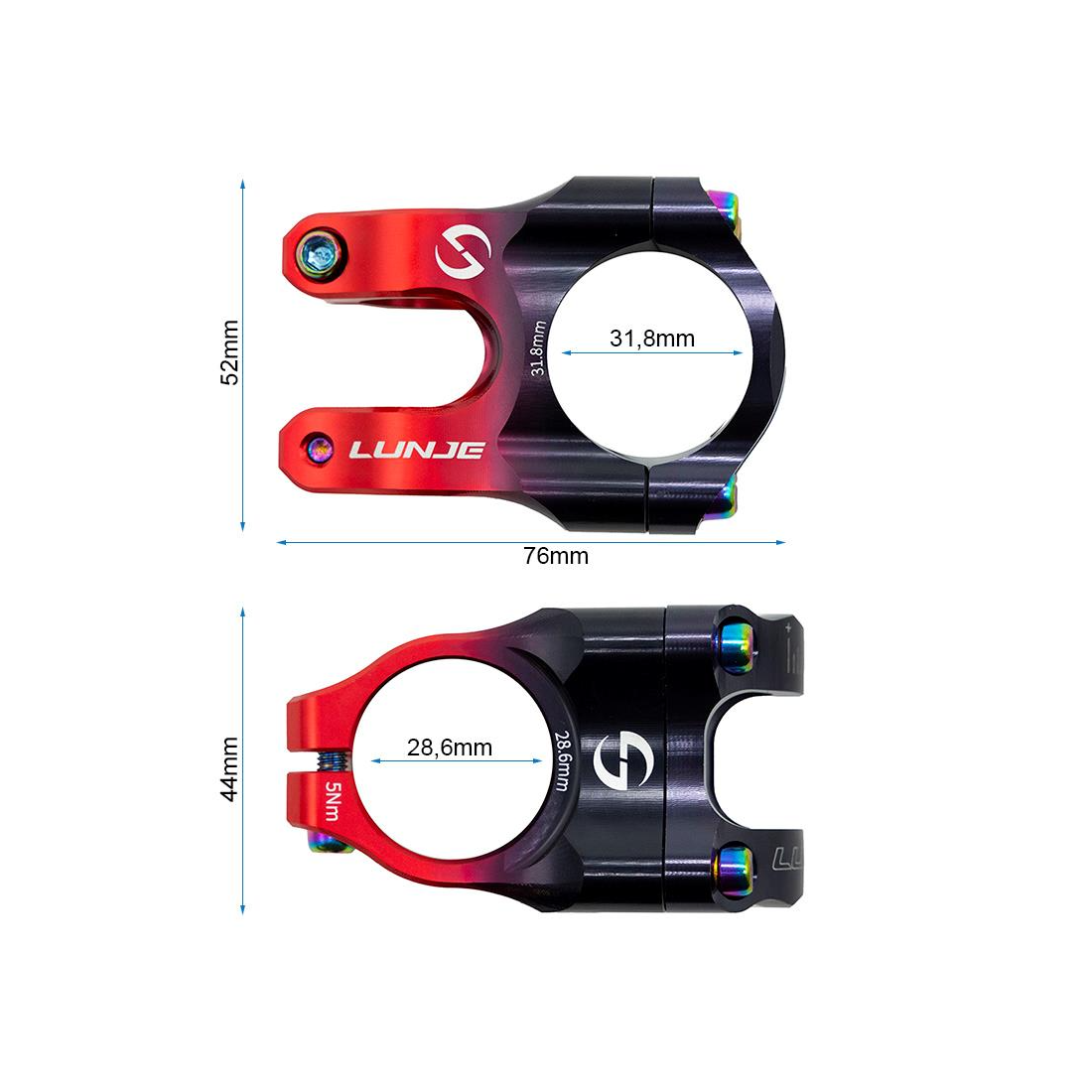 Pipa EWPM-003 31.8mm negru/rosu [3]