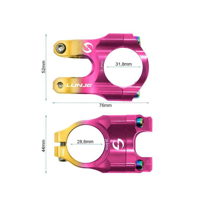 Pipa EWPM-003 31.8mm roz/galben [3]