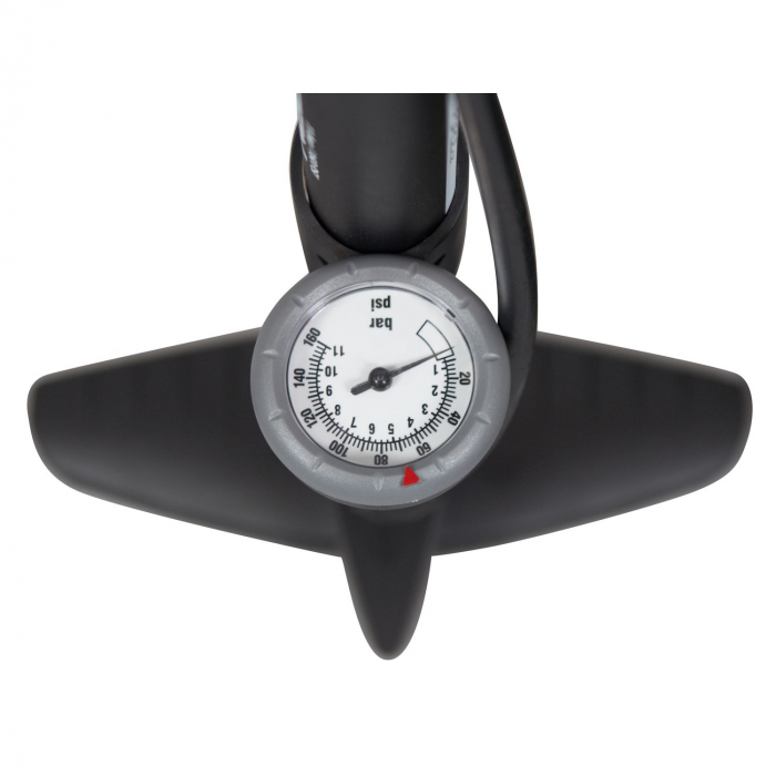 Pompa podea cu manometru Force Easy Horn 11 Bar, plastic negru [3]