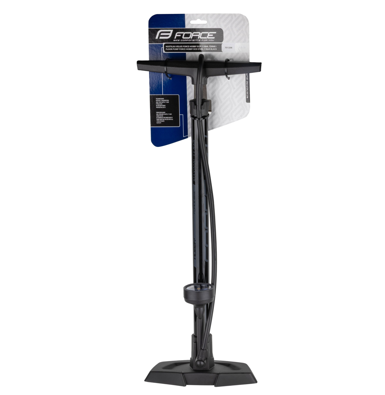 Pompa podea Force Hobby Eco Steel, 11 Bar neagra [3]