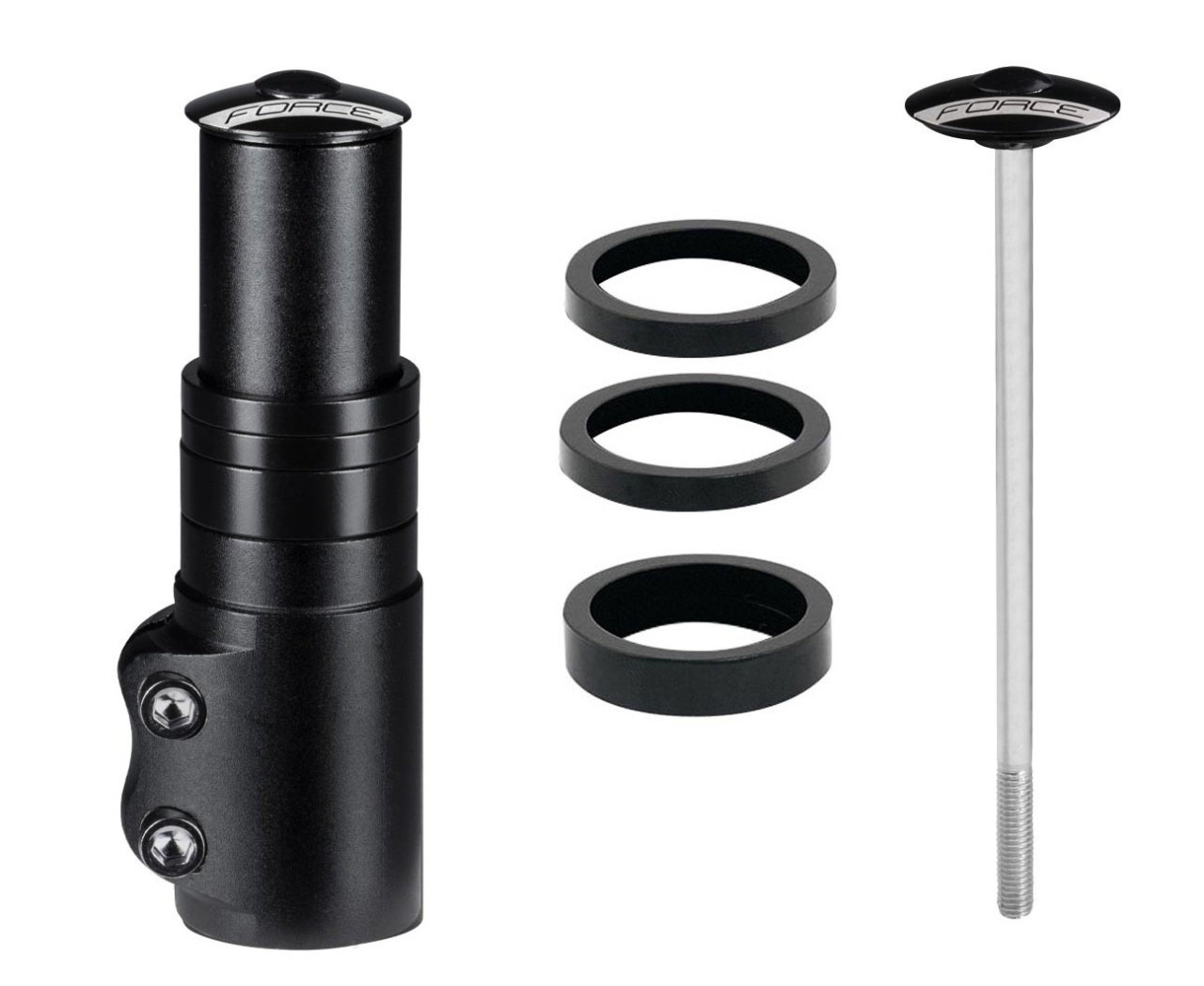 Prelungitor gat furca Force F-ECO 1 1/8 aluminiu negru [2]