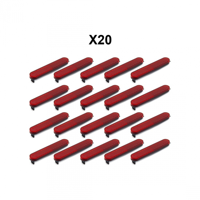 Reflectorizante rosii pentru trotineta Xiaomi - set 20 bucati [2]