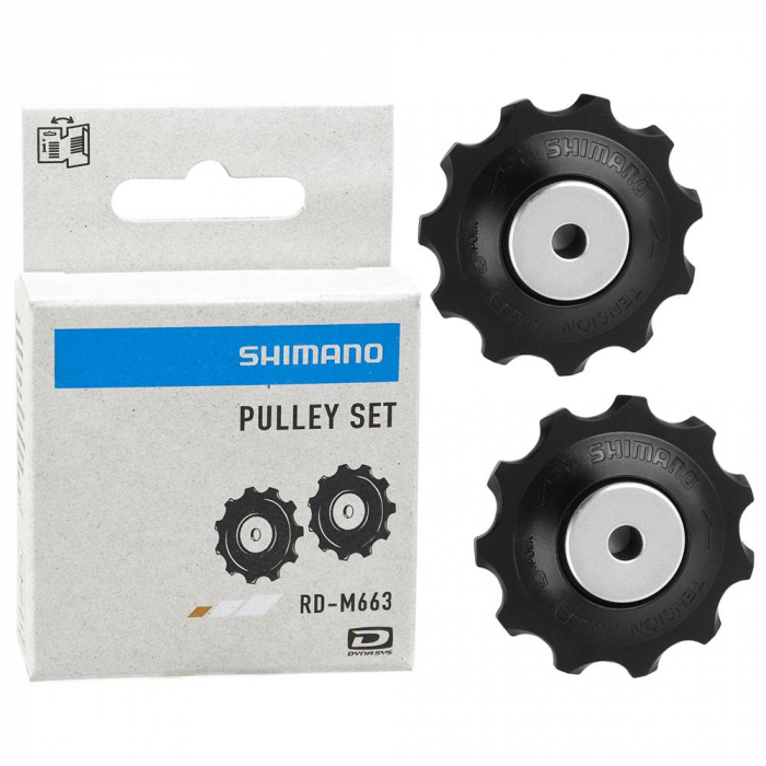 Rotițe schimbator ghidare și tensionare Shimano RD-M663-SGS [2]