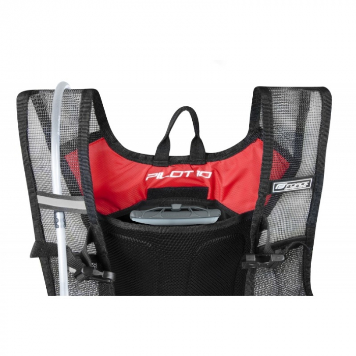 Rucsac Force Pilot 10L+2L rezervor, negru/rosu [3]