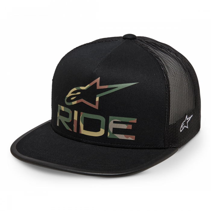 Sapca Alpinestars Ride 4.0 Camo Trucker Hat Black OS [1]