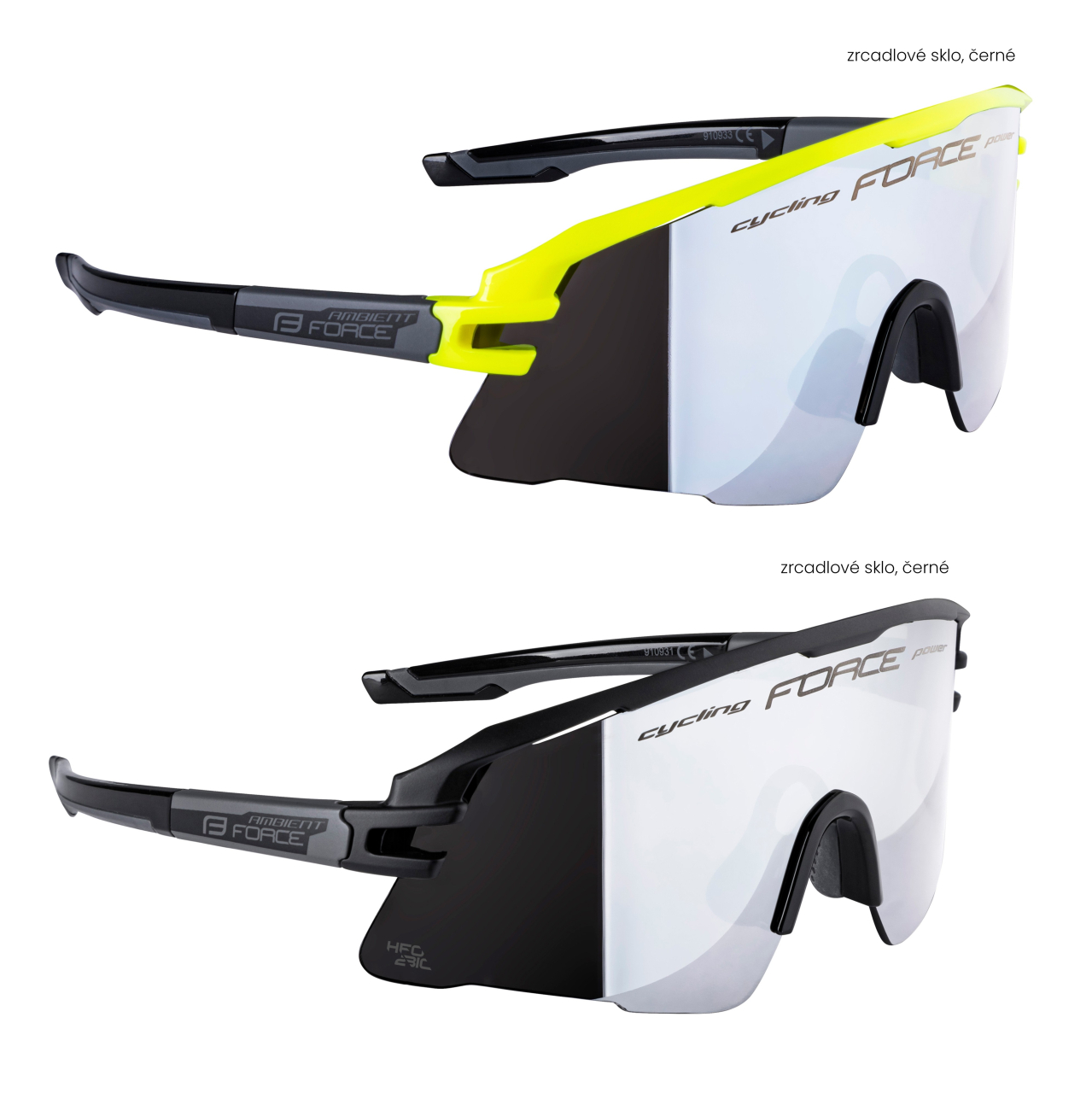 Set 2 perechi Ochelari Force Ambient negri lentile negre + transparente [2]