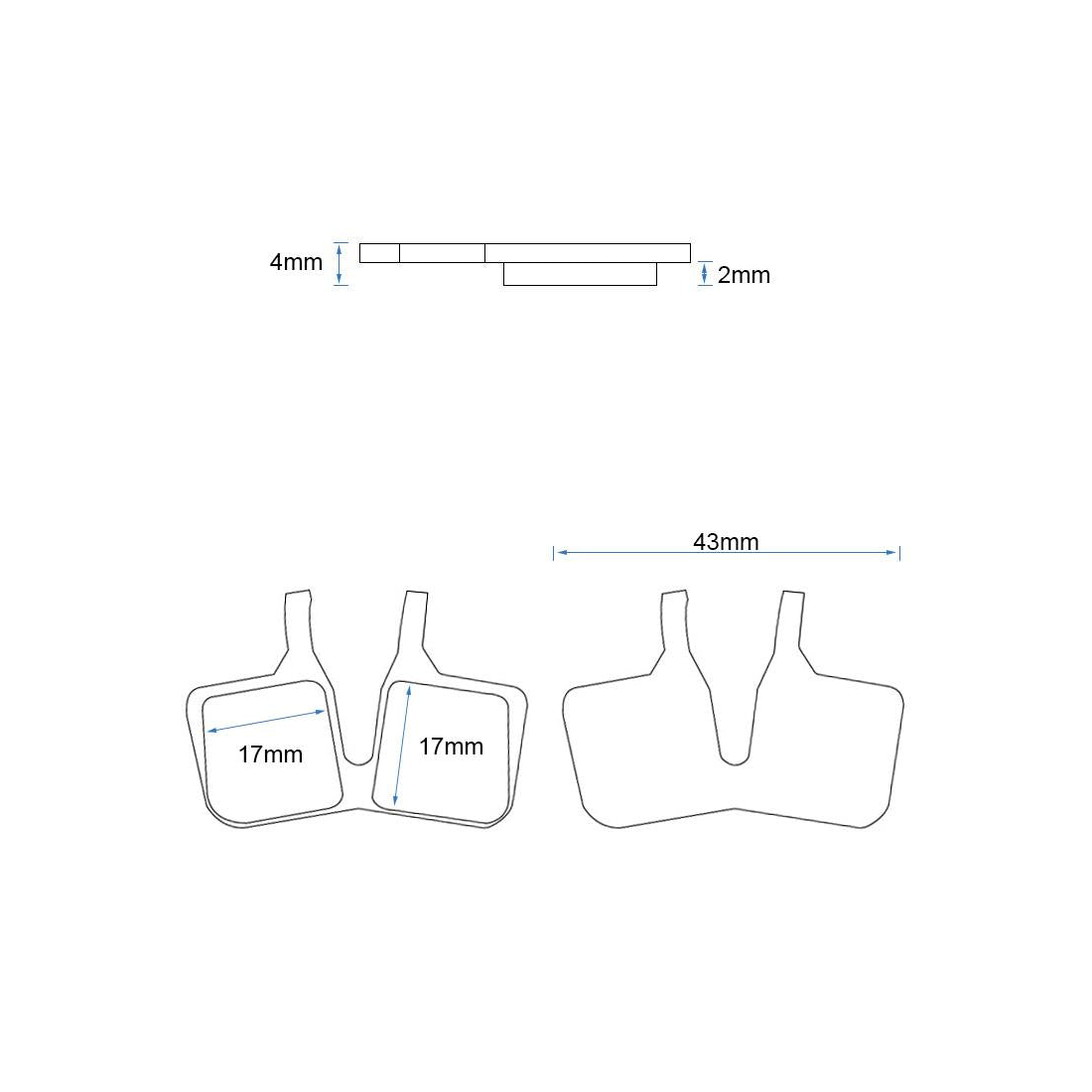 Set 2 perechi placute frana din rasina pentru trotinete RT011-R [2]